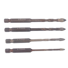 Premium Masonry Drill Bit Set 4 Pcs 3mm to 6mm for Tile Slate Glass Plastic