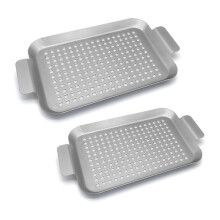 2 Stuks Oven Bakvorm Koekjesbak Metalen Grillplaat Bbq Grillpan