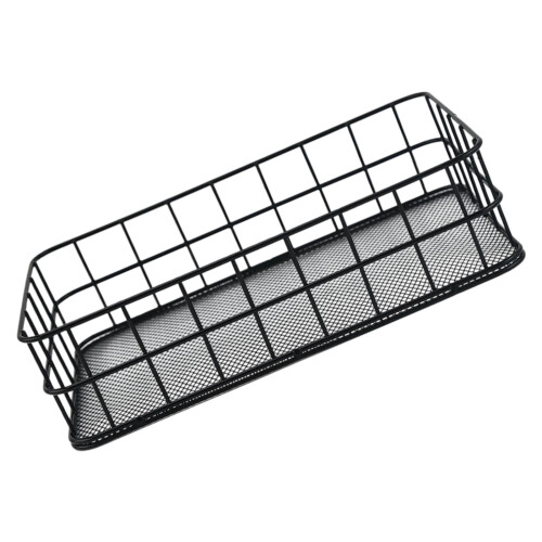 Bac de rangement en maille d'inspiration rétro, pour-Noir