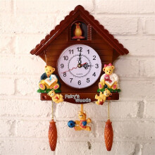 Wall Clock Cuckoo Clock, HouseShaped Clock With Cuckoo Mechanism, 43 Cm x 28 Cm x 7 Cm, For Living Rooms Offices