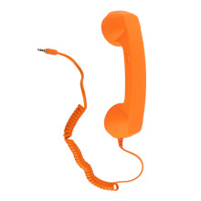 Retro USB C Handset 3.5mm Orange for Smartphones - Radiation Proof