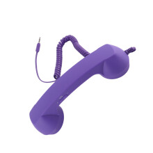 Lila Retro-Handset: USB-C & 3,5 mm Audio Strahlenschutz