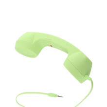 Grünes Vintage USB-C & 3,5-mm-Stereo-Smartphone-Hörer mit integriertem Lautsprecher
