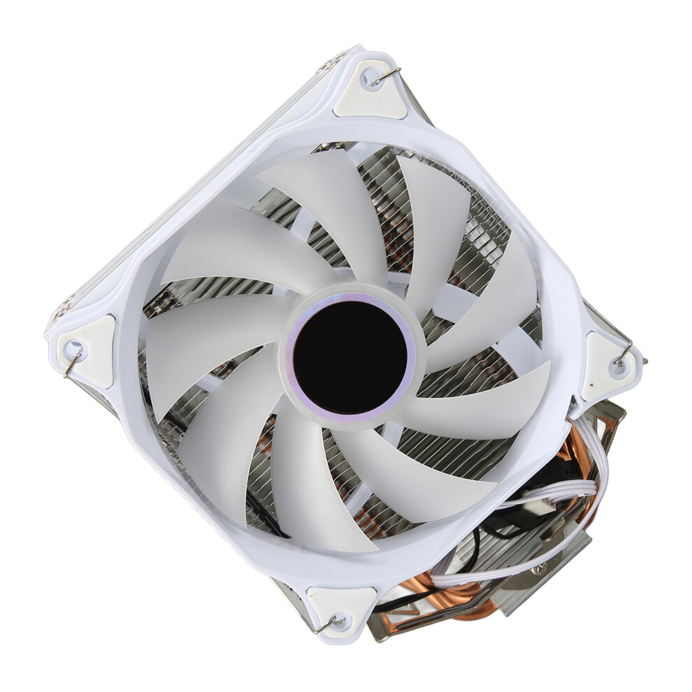 Argb Cpu Cooler 4 Copper Heat Pipes 120Mm For Intel Amd White 4961368923409