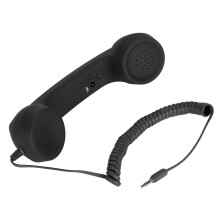 Vintage Stil Handset für Handy USB C/3,5 mm Strahlungsfrei Schwarz