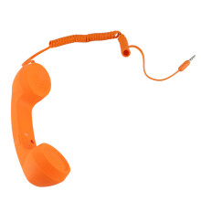 Smartphone USB-C Retro-Hörer 3,5-mm-Buchse strahlungssicher Orange