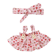 Jupe à fleurs avec nœud papillon pour figurine en peluche-2190