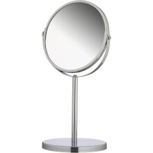 Elegant Silver Metal Magnifying Table-Mirror, Sturdy And Durable, With Clear And Perfect Reflection For Living Room Bedroom Bathroom, Practical And Co