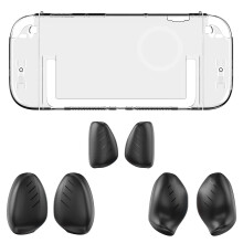 Game Console Housing Clear Protector Cover with-Black grip