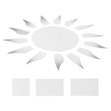 Sun and Cloud Design, Removable Self-Adhesive Decor for Environmentally Friendly DIY Home Decoration, 3D Acrylic Mirror Wall Stickers