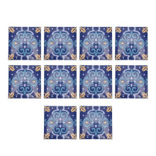 DIY Home Decor Stickers, Backsplash Transformation Decals for Kitchen, Bathroom, Living Room - Moroccan Style, 10Pcs Set