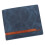 Modern Men's Short Wallet Patchwork Pattern Soft PU-Blue 1