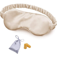 Escape into Darkness, High-Quality Satin Fabric Eye Mask for Ideal Sleep