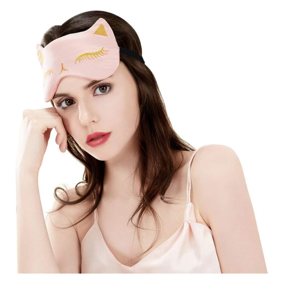 Uninterrupted Sleep Sleep Eye Masks, Deep Sleep Anytime Anywhere Lightweight Adjustable Eyeshade Mask with Exquisite Workmanship Embroidered Eyelashes