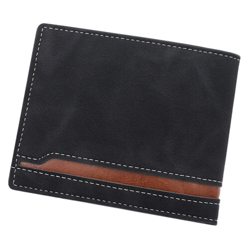 Practical PU Card Holder Men's Wallet Multiple Card Slots-Black