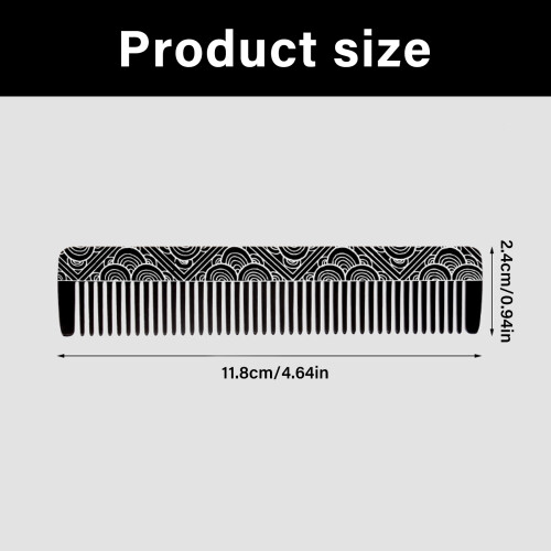 Compact Stainless Steel Beard and Mustache-Silver Sea waves 2