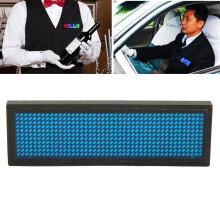 Rechargeable LED Name Tag Blue Screen with 4 Brightness Levels