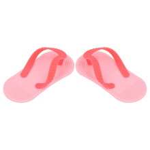 2 Stück Pinke Flip Flop Silikon Schnuller-Babyspielzeug, Beruhigt & Reduziert Schmerzen