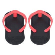 2pcs Silicone Flip Flop Baby Teething Toys - Black, Soothes Emotions