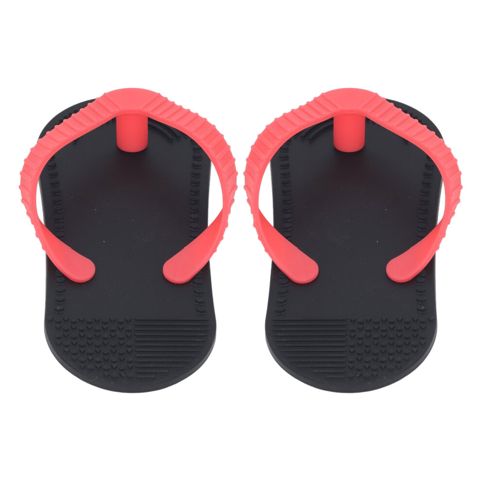 2Pcs Silicone Flip Flop Baby Teething Toys - Soothes Emotions Black