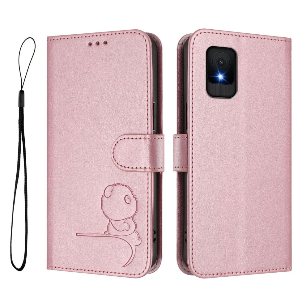 Phone Case Tcl 502 Leather Wallet Rfid Blocking Card Slots Kickstand Flip Folio Cover Pink 9189345173974