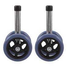 One Pair Replacement Walker Wheels: Adjustable Silent Swivel Caster