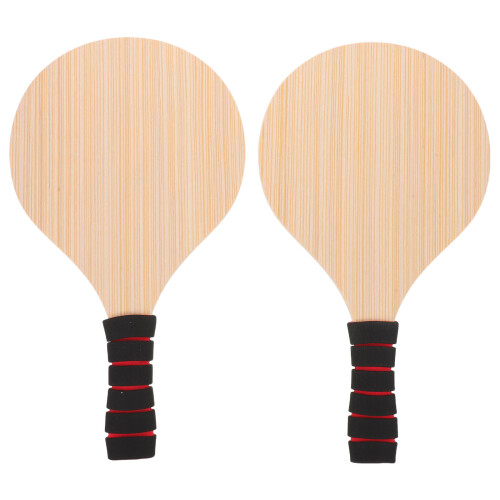 2Pcs Comfortable Grip Wooden Pickleball Paddle Set for Power Control