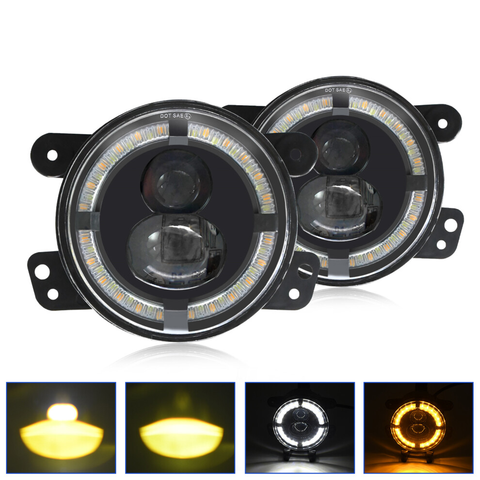 4 Inch 200W Led Fog Lights 20,000Lm Waterproof Off-Road For Jeep & Suv 7891368925400