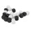 20 Pcs Durable Plastic Rounded Corner Dice 16x16mm White & Black 1