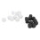20 Pcs Durable Plastic Rounded Corner Dice 16x16mm White & Black 14