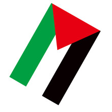 Lebendige Farbige Doppelgenähte Palestinensische Flagge 60x90cm mit Messingösen
