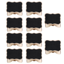 Quadro-negro de madeira em miniatura, reutilizável, compacto, com superfície apagável, ideal para buffets e decoração elegante de mesas em