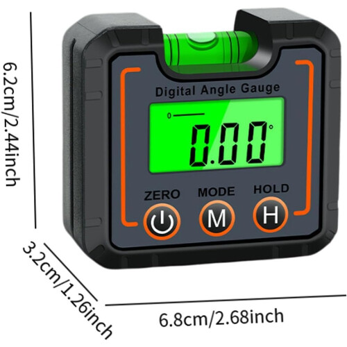 Digital Angle Gauge Level Portable Inclinometer Angle Protractor For Construction Carpentry Electrical Backlit 1