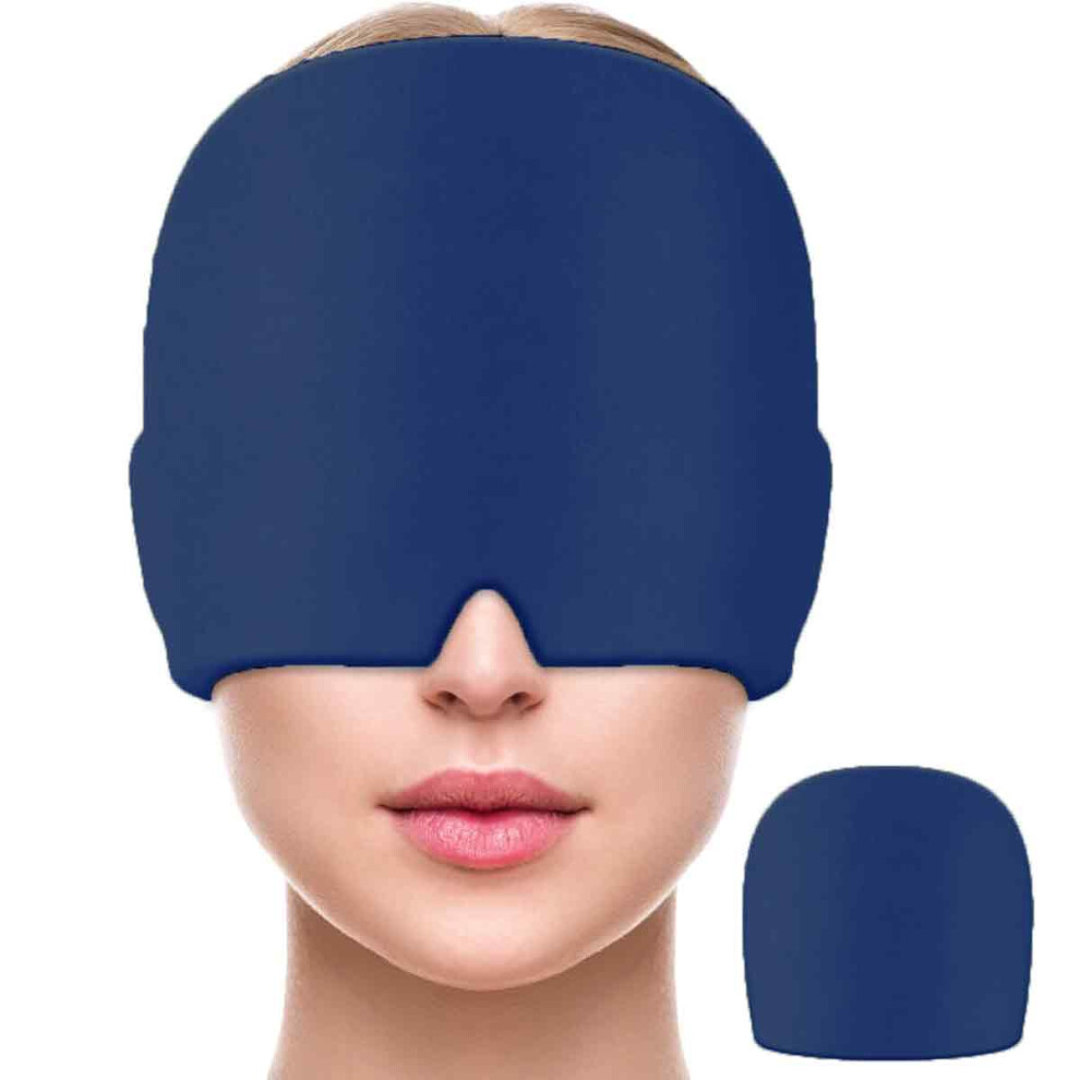 Headache Relief Ice Cap for Migraine, Comfort and Immediate Relief Cold Compression Wrap with Soft Gel Core, Reusable Hot Cold Therapy for Stress Tens