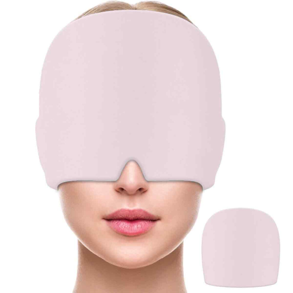 Cold Compression Migraine Relief Hat, Easy to Use Ice Head Wrap with Flexible Gel Insert, Reusable Head Pain Relief Cap for Tension Stress Sinus, Comp