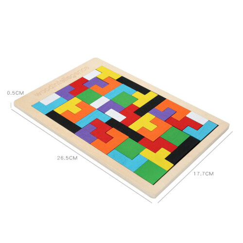 Παιχνίδι Intelligence Colorful3D Russian Blocks, Ξύλινα Blocks Puzzle για Γνωστική Διέγερση, Ενισχύει τη 2