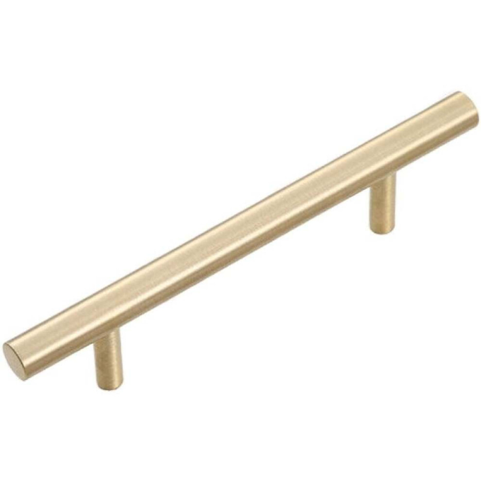 Bar Pulls For Cabinet Drawer, Brushed Brass Cabinet Hardware Euro Style Bar Handle Pull, Mounting Screws Included For Easy Setup, Durable Stainless 9448196765265
