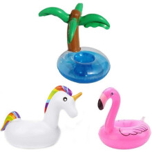 Portavasos inflable de PVC de alta calidad, posavasos flotantes ecológicos y no tóxicos, diseño atractivo, perfecto para niños, adultos, bares y