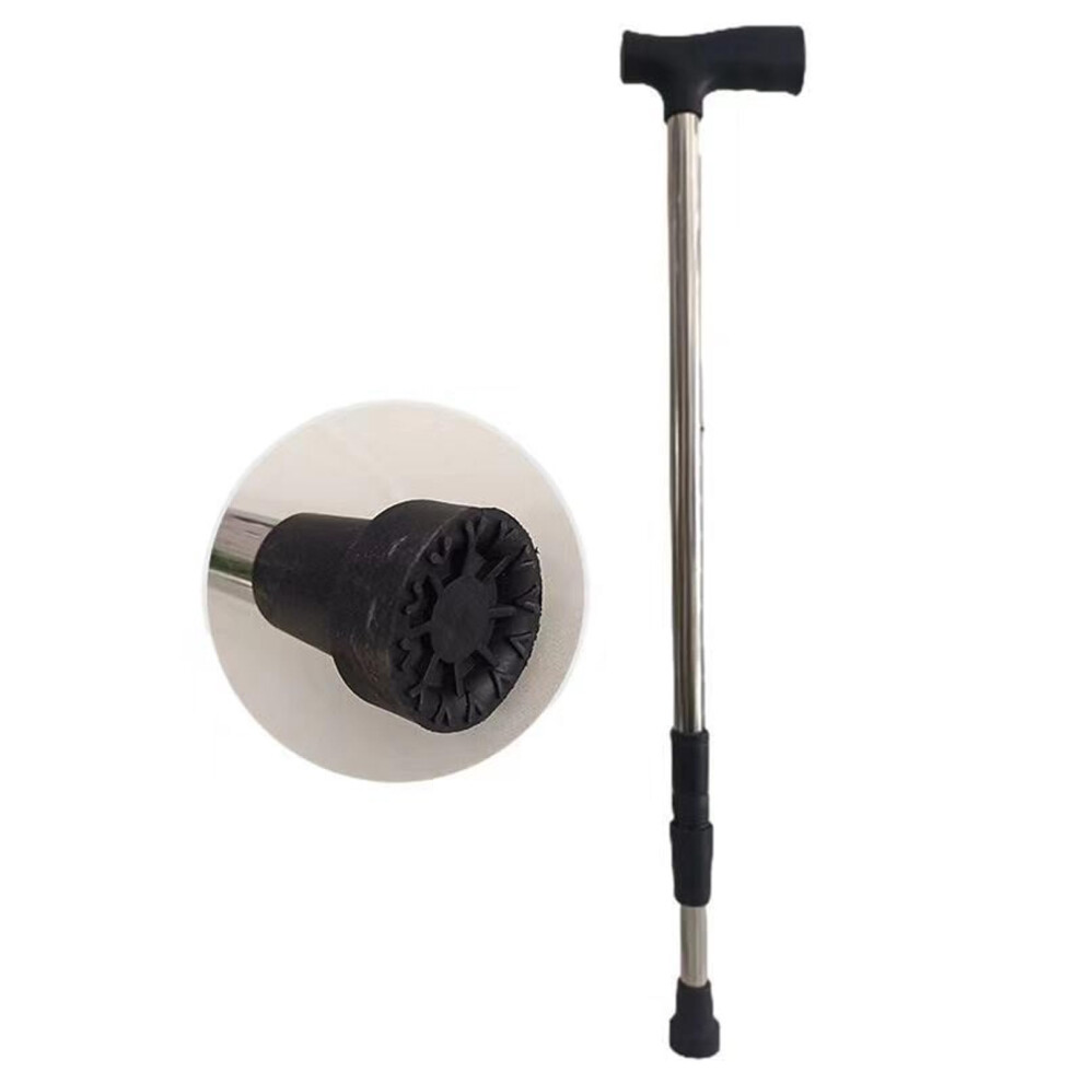 Adjustable Stainless Steel Walking Cane for Elderly with Ergonomic Comfort Grip and NonSlip Base