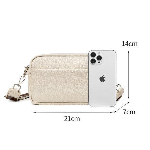 Δερμάτινη τσάντα ώμου Vegan Crossbody για γυναίκες, ελαφριά μικρή τσάντα ώμου με 1
