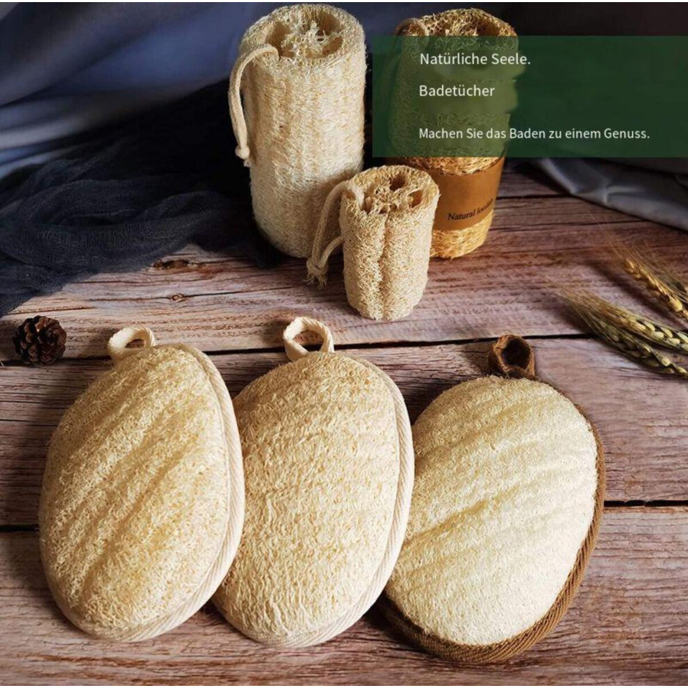 Transform Your Shower Routine With Natural Loofah Sponge, Exfoliating Body Scrubber, Gentle Cleanse For Sensitive Skin, Reusable Fit For Shower,