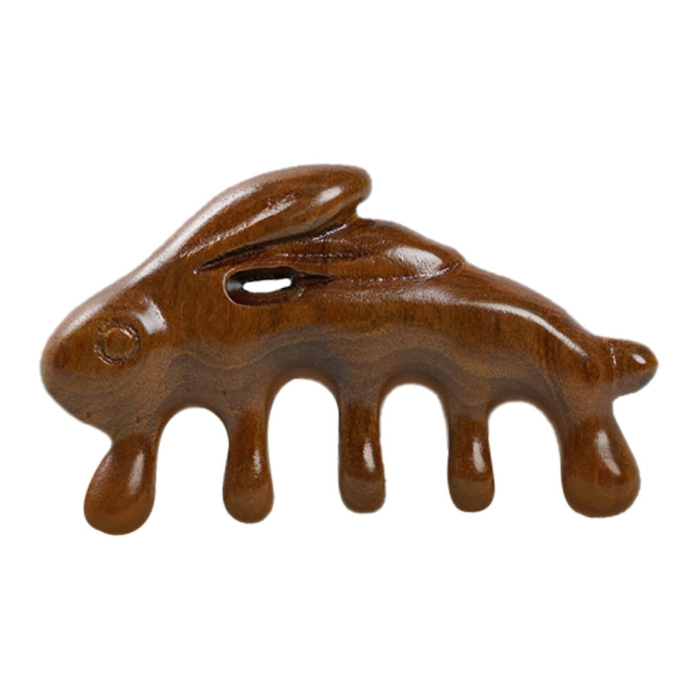Unisex Wooden Scalp Massage Comb Fine Tooth Sandalwood Hair Comb Ergonomic Grip For Women Relaxation