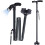 Walking Cane with LED Light, Adjustable Folding Stick for Elderly, Cushion Handle, Quad Base 1