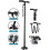 Walking Cane with LED Light, Adjustable Folding Stick for Elderly, Cushion Handle, Quad Base 3