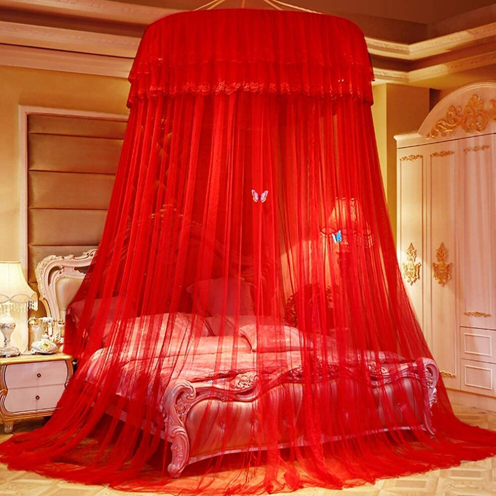 Bed Curtains Canopy Embroidery Mosquito Net For Bed Pink Canopy For Girls Women Kids Toddlers Crib Adult Bedding Decor