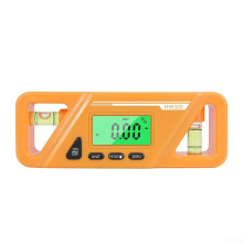 Magnetic Digital Inclinometer With Magnetic Base And Backlit Display For Precision Measuring In Workshops Orange