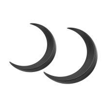 2Pcs Moon Hair Forks ABS Decorative Portable Hairpins for Daily Cosplay Black