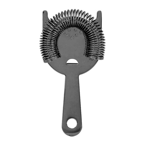Edelstahl Bar-Sieb mit Drahtfeder, 16,5x8,2cm, schwarz 2