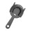 Edelstahl-Bar-Sieb mit Drahtfeder, 16,5x8,2cm, Schwarz 9