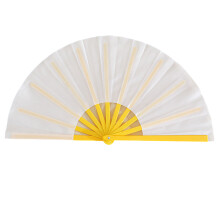 Artistic Handheld Fan Foldable Small Fan For Cultural-Yellow